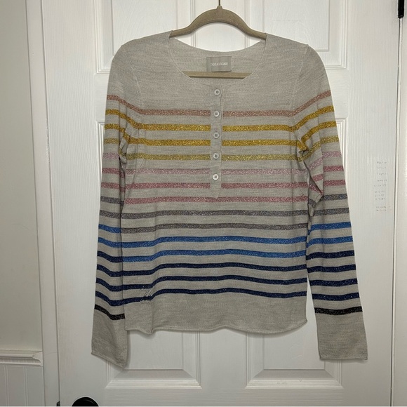 Zadig & Voltaire Hila Lurex Metallic Sweater - Picture 3 of 10